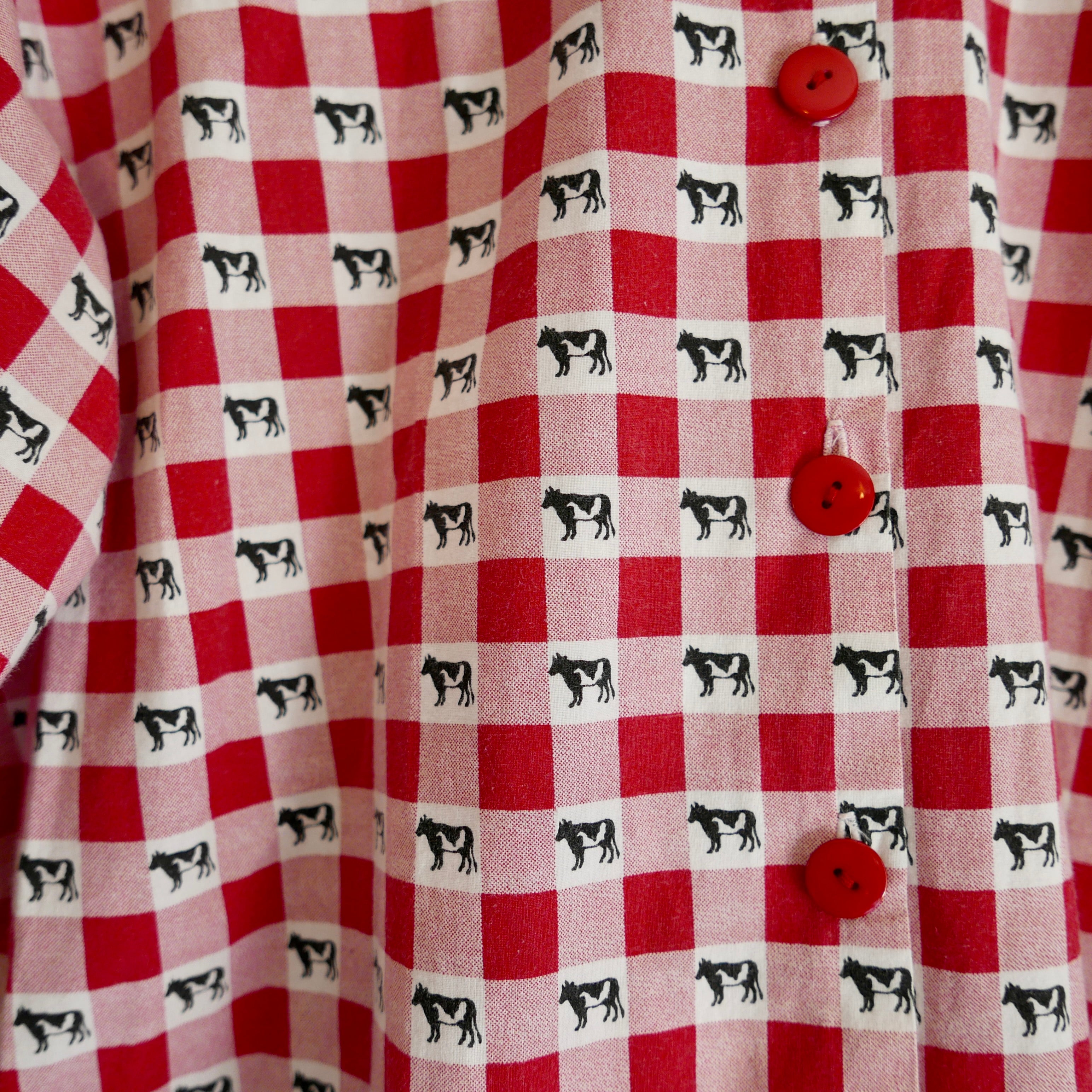 Cow Print Button-up Shirt