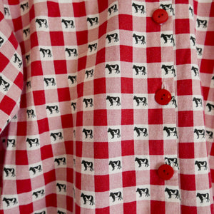 Cow Print Button-up Shirt