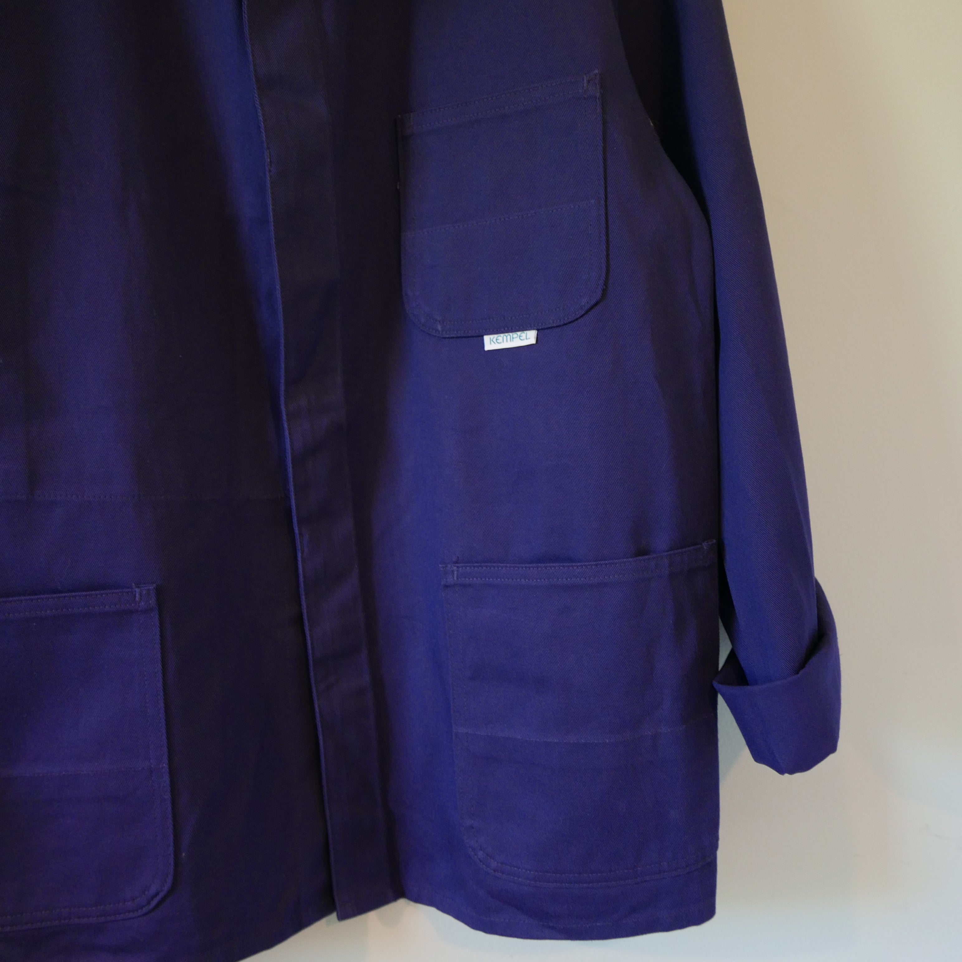 German Blue Cotton Chore Jacket